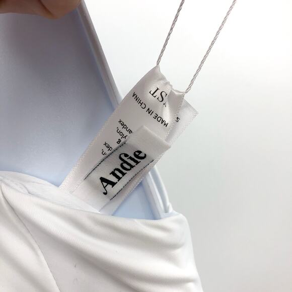 ANDIE SWIM Fiji One-Piece Swimsuit XS Tall US 0-2 White Lace-Up Back NWT - Picture 10 of 14